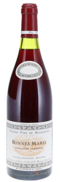 bottle of J.F. Mugnier Bonne Mares 750ml, with vintage scrubbed off label